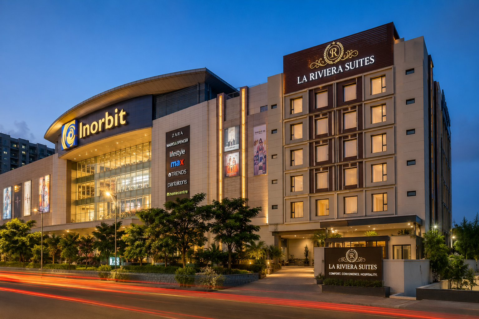 Hotel Near Inorbit Mall Hyderabad - La Riviera Suites