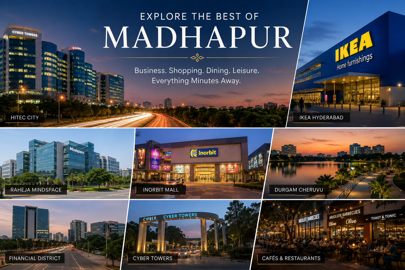 Nearby Attractions in Madhapur Hyderabad